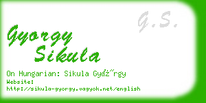 gyorgy sikula business card